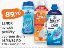 Konzum Lenor aviváž/ perličky vybrané druhy nabídka