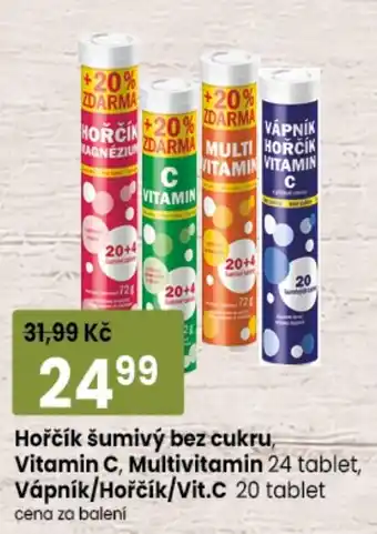 Hoříčk šumivý bez cukru, Vitamin C, Multivitamin