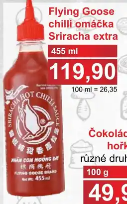 PLUS JIP Flying Goose chilli omáčka Sriracha extra nabídka