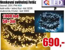 EVA QLED venkovní světelný řetěz nabídka