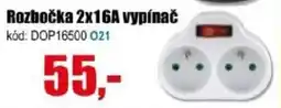 EVA Rozbočka 2x16A vypínač nabídka