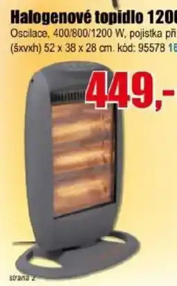 EVA Halogenové topidlo 1200 W nabídka