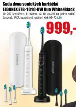 EVA eldonex sada dvou sonických kartáčků etb-1010-bw duo white/black nabídka