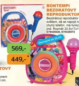 Dráčik Bontempi bezdrátový reproduktor nabídka
