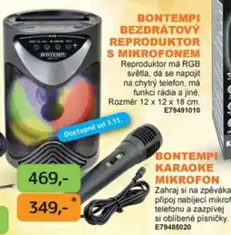 Dráčik Bontempi bezdrátový reproduktor s mikrofonem nabídka