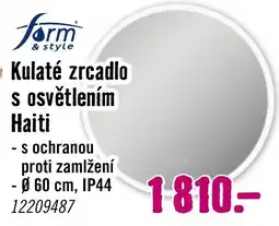 Hornbach Form & Style kulaté zrcadlo s osvětlením haiti nabídka