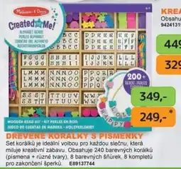 Dráčik Melissa & Doug Dřevěné korálky s písmenky nabídka