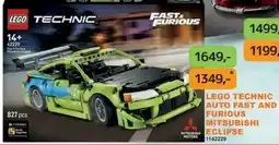 Dráčik lego technic auto fast and furious mitsubishi eclipse nabídka