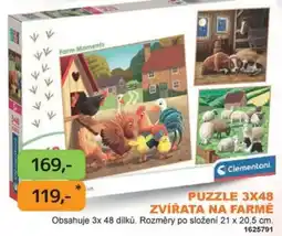 Dráčik Clementoni puzzle zvířata na farmě nabídka