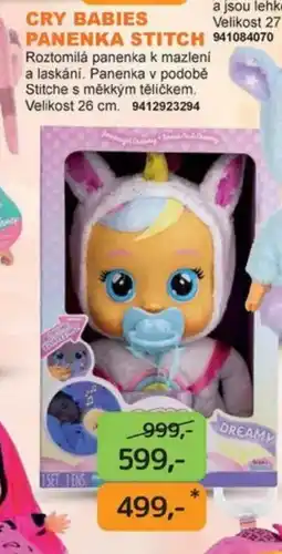 Dráčik Cry babies panenka Stitch nabídka