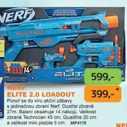 Dráčik Nerf elite 2.0 loadout nabídka