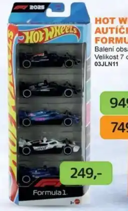 Dráčik Hot Wheels autíčka formula 1 nabídka