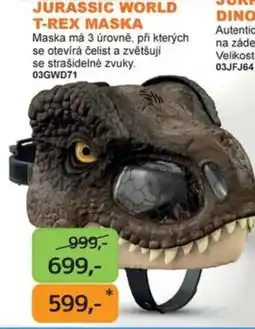 Dráčik Jurassic World T-rex maska nabídka