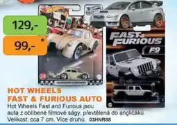 Dráčik Hot Wheels Fast & Furious Auto nabídka