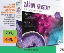 Dráčik Albi Science zářivé krystaly nabídka