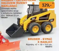 Dráčik Bruder - Caterpillar skluzem řízený nakladač nabídka