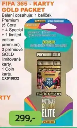 Dráčik Panini Fifa 365 - Karty Gold Packet nabídka