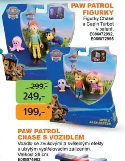 Dráčik Paw patrol figurky chase a cap'n turbot v balení nabídka