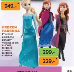 Dráčik Frozen panenka nabídka