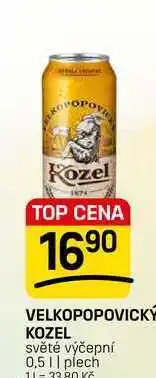 Flop VELKOPOPOVICKÝ KOZEL světě výčepní 0,5 || plech nabídka