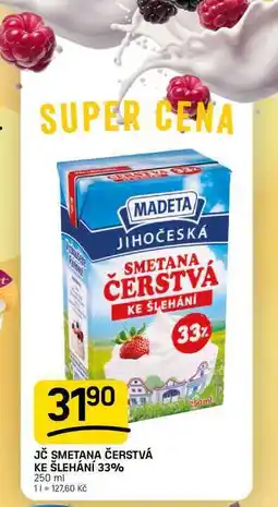 Flop JČ SMETANA ČERSTVÁ KE ŠLEHÁNÍ 33% nabídka