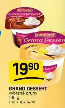 Flop GRAND DESSERT vybrané druhy nabídka
