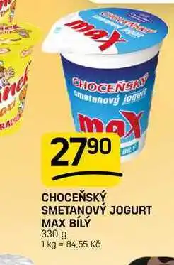 Flop CHOCEŇSKÝ SMETANOVÝ JOGURT MAX BÍLÝ nabídka