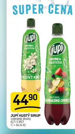 Flop JUPÍ HUSTÝ SIRUP vybrané druhy 0,7|| PET nabídka