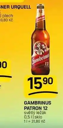 Flop GAMBRINUS PATRON 12 světlý ležák nabídka