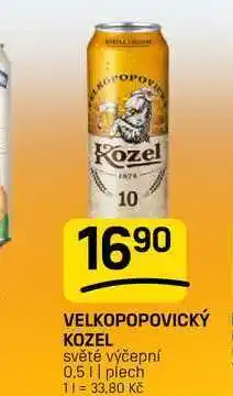 Flop VELKOPOPOVICKÝ KOZEL světě výčepní 0,5 || plech nabídka