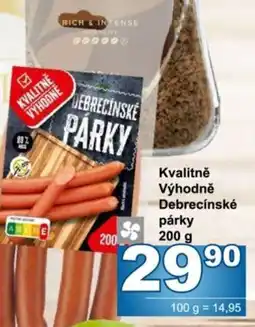 Jip Kvalitně Výhodně Debrecínské párky nabídka