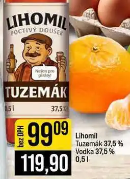 Jip Lihomil tuzemék 37,5% vodka 37,5% nabídka