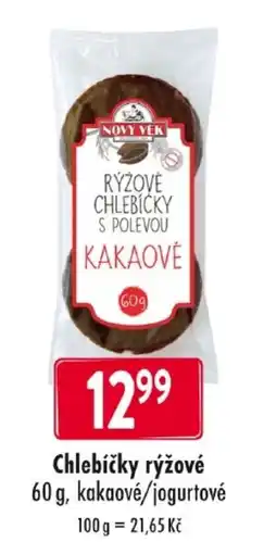 Qanto Nový Vek rýžové chlebíčky s polevou kakaové nabídka