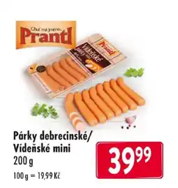 Qanto Prantl párky debrecinské/videňské mini nabídka