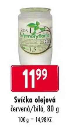 Qanto Memoryflame svíčka olejová červená/bílá nabídka