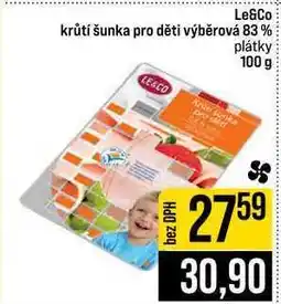 Jip Le&Co krůtí šunka pro děti výběrová 83% plátky nabídka