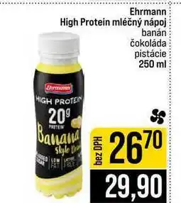 Jip Ehrmann High Protein mléčný nápoj banán čokoláda pistácie nabídka