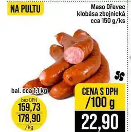 Jip Maso Dřevec klobása zbojnická cca 150 g 100g nabídka