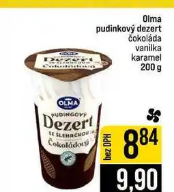 Jip Olma pudinkový dezert čokoláda vanilka karamel nabídka