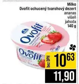 Jip Milko Ovofit ochucený tvarohový dezert ananas višeň jahoda nabídka