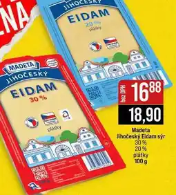 Jip Madeta Jihočeský Eidam sýr 30% 20% plátky nabídka