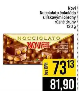 Jip Novi Nocciolato čokoláda s lískovými ořechy různé druhy nabídka