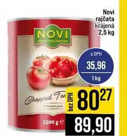 Jip Novi rajčata krájená nabídka
