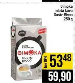 Jip Gimoka mletá káva Gusto Ricco nabídka