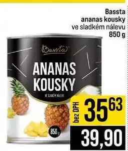 Jip Bassta ananas kousky ve sladkém nálevu nabídka