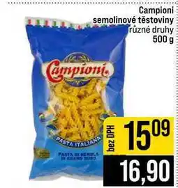 Jip Campioni semolinové těstoviny různé druhy nabídka