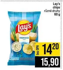 Jip Lay's chips různé druhy nabídka