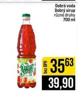 Jip Dobrá voda Dobrý sirup různé druhy nabídka