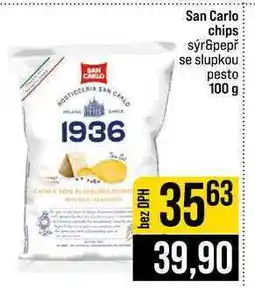 Jip San Carlo chips sýr&pepř se slupkou pesto nabídka