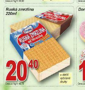 Lidl Ruská zmrzlina nabídka